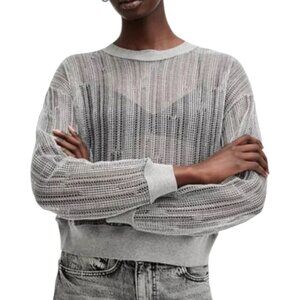 Allsaints Giana Open Stitch Sweater Size S NWT